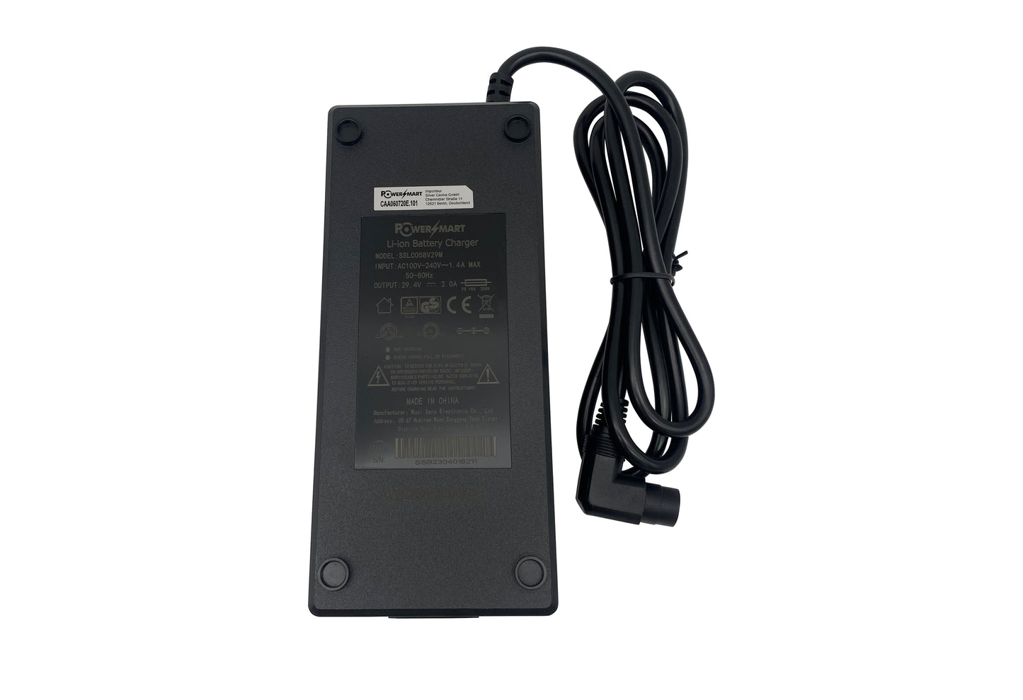 Caricabatterie PowerSmart per batteria Phylion da 24 V (RCA a 2 pin)