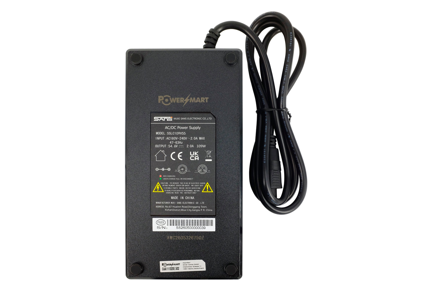 PowerSmart Charger for Joycube SF-06/Wall-ES 48V 2A with 5-pin round