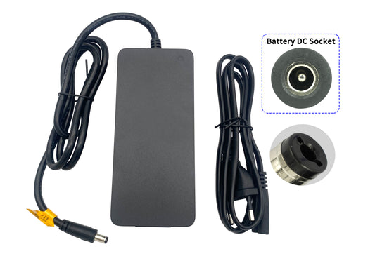 Caricabatterie GaN 42V 4A per batteria agli ioni di litio per bici elettrica da 36V, spina CC 5,5*2,1 mm