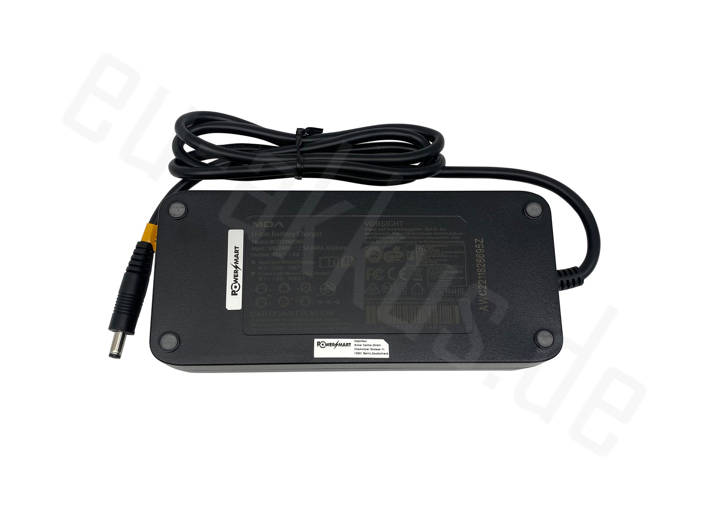 Caricabatterie adattatore CA 36V 4A per bici elettrica