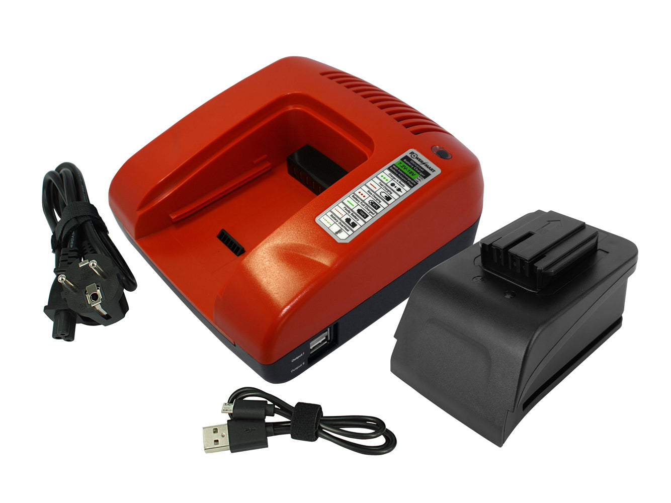 Akkuladegerät für Elektrowerkzeuge MILWAUKEE 48-11-2200, 48-11-2230, 48-11-2232, 48-11-1000, 48-11-1014, 48-11-1024, 48-11-1900, 48-11-1950, 48-11-1960, 48-11-1967, 48-11-1970, 48-11-2050