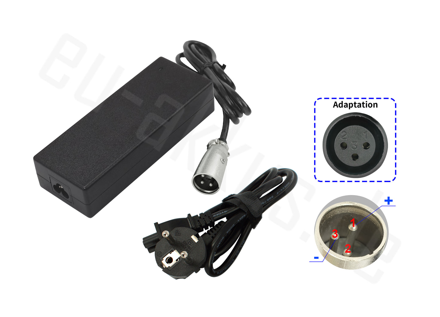 Adattatore caricabatteria CA da 24 V per bici elettrica (uscita 29,40 V, XLR a 3 pin)