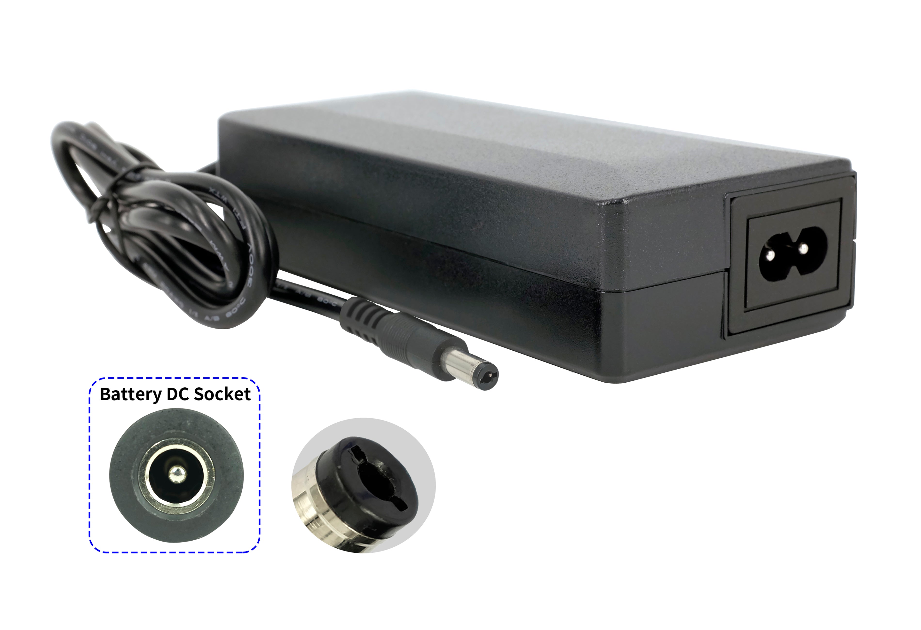 Chargeur de vélo électrique de haute qualité 36V 2.0A pour batteries Ansmann, Kalkhoff, Montana, Union, Victoria, Prophete, LLOBE et bien plus encore (DC 5.5×2.1mm)