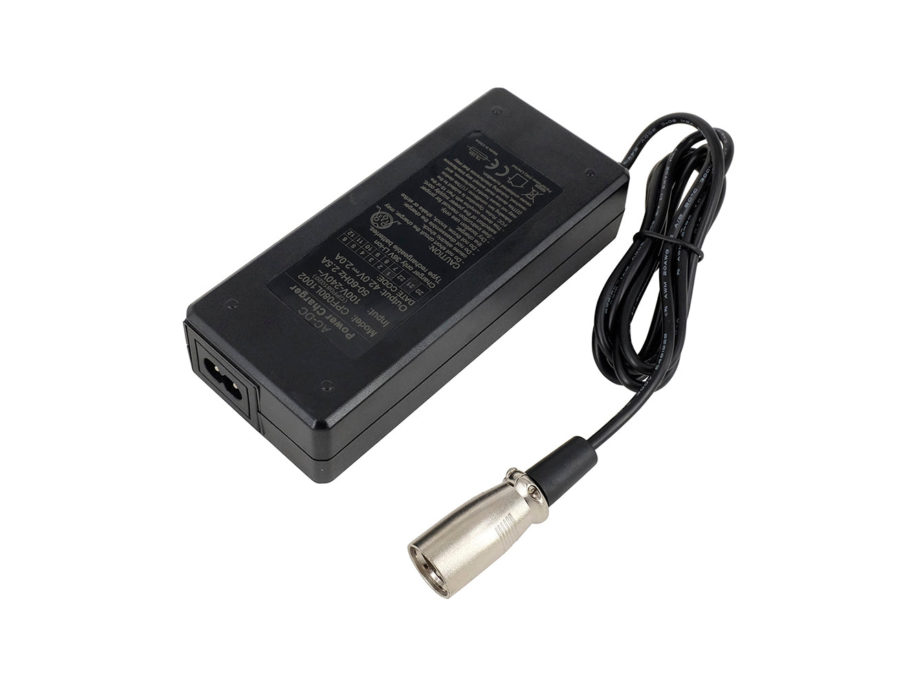 Caricabatterie per batterie Prophete SideClick 36V / 2A (XLR a 3 pin)