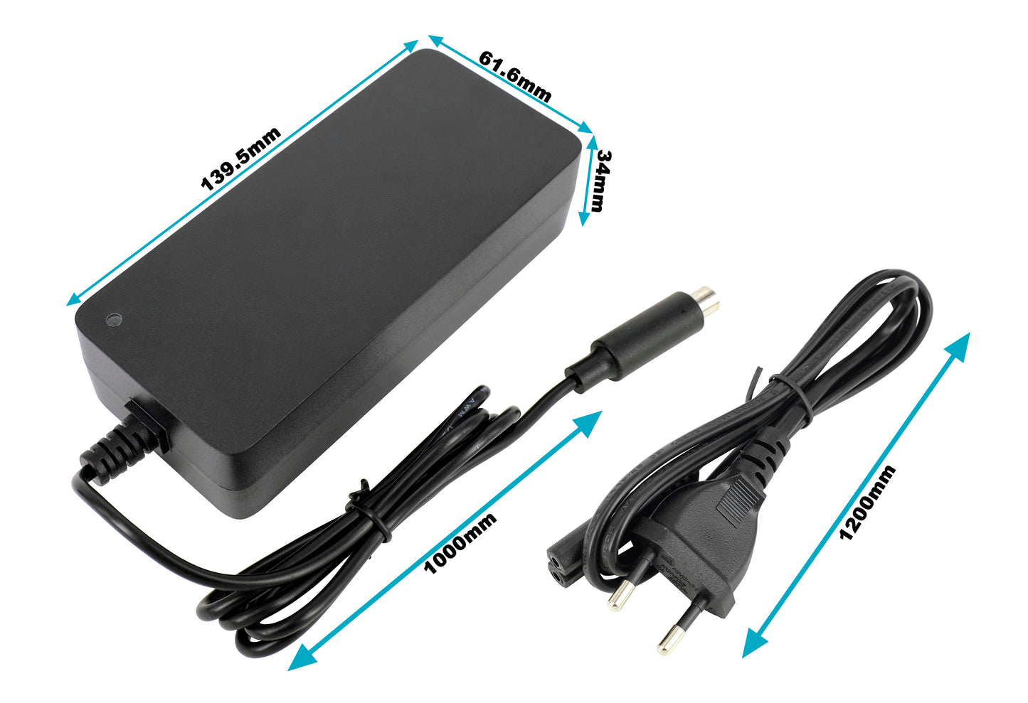 Xiaomi Charger 42V 2A Power Supply Charger Adapter for Xiaomi M365, Ninebot ES1 ES2 ES4 Scooter