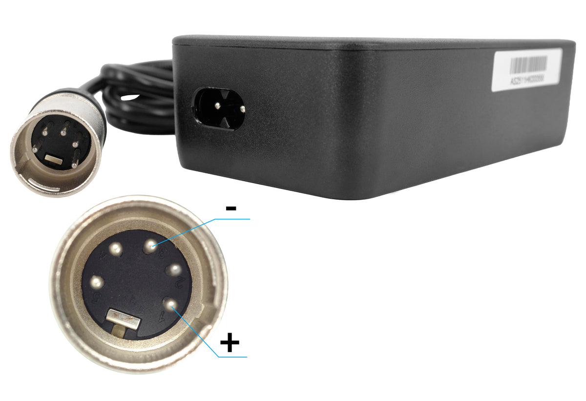 Caricabatterie E‑Bike 42V 2A per Batterie TranzX BL03, BL05, BL07, BL09 36V e Victoria – Caricabatterie XLR 5 Pin