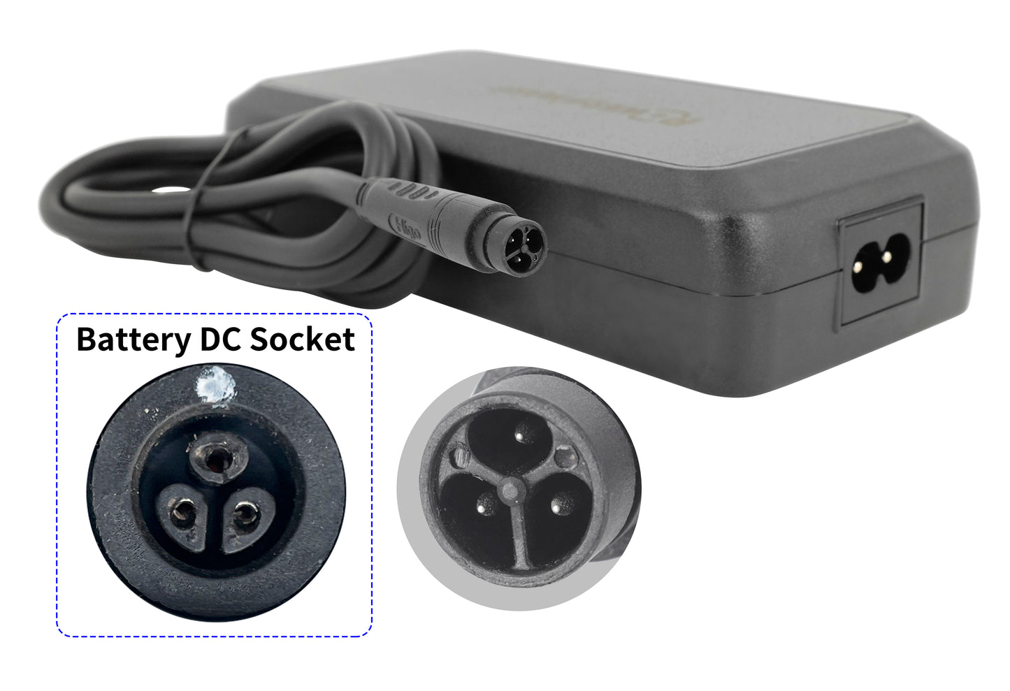 Ladegerät für E-Bikes mit 48-V-Akku, Ersatz für MATE X 750W 48V (MAX 3-polig) 14,5–17,5Ah Akku