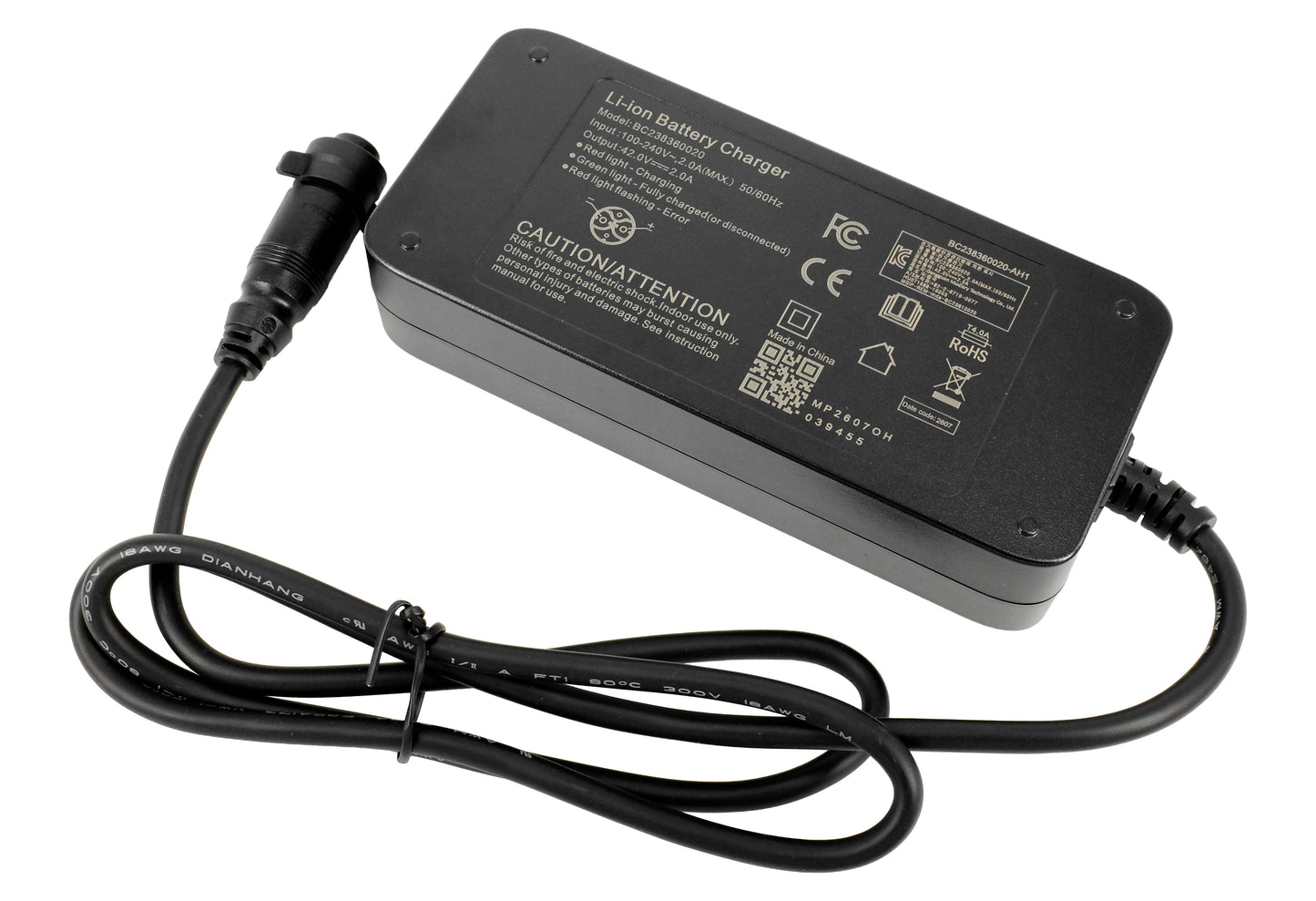 42V 2A Ladegerät für Mahle X35 Smart Battery – Kompatibel mit Orbea Gain, Cannondale Neo SL, Ribble, Bianchi & Wilier X35 E-Bikes