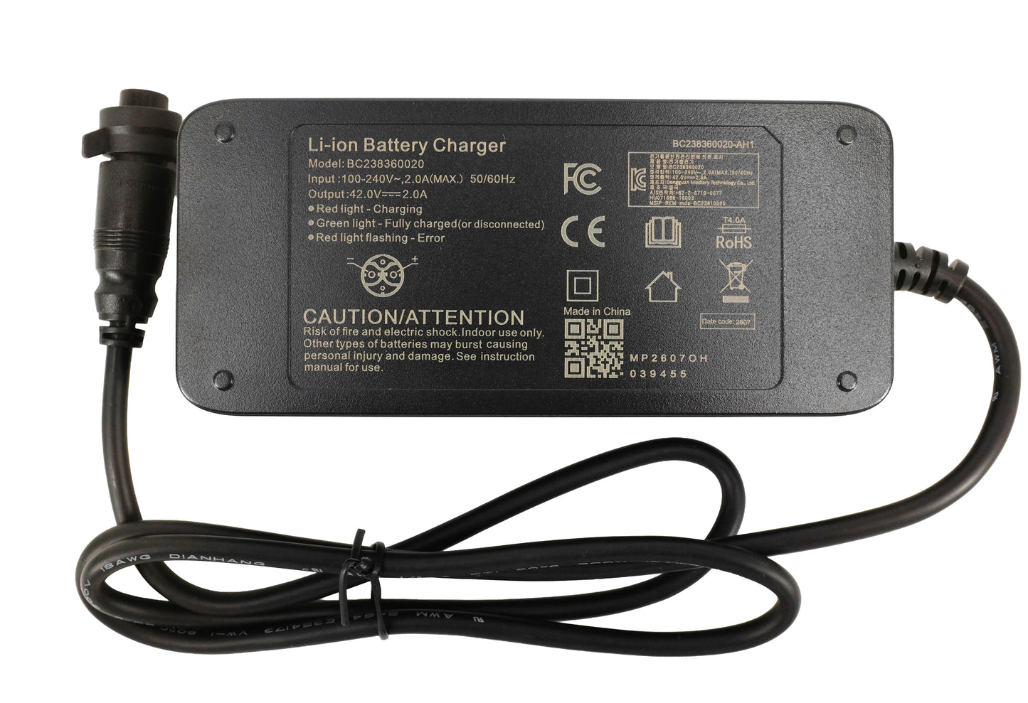 42V 2A Ladegerät für Mahle X35 Smart Battery – Kompatibel mit Orbea Gain, Cannondale Neo SL, Ribble, Bianchi & Wilier X35 E-Bikes