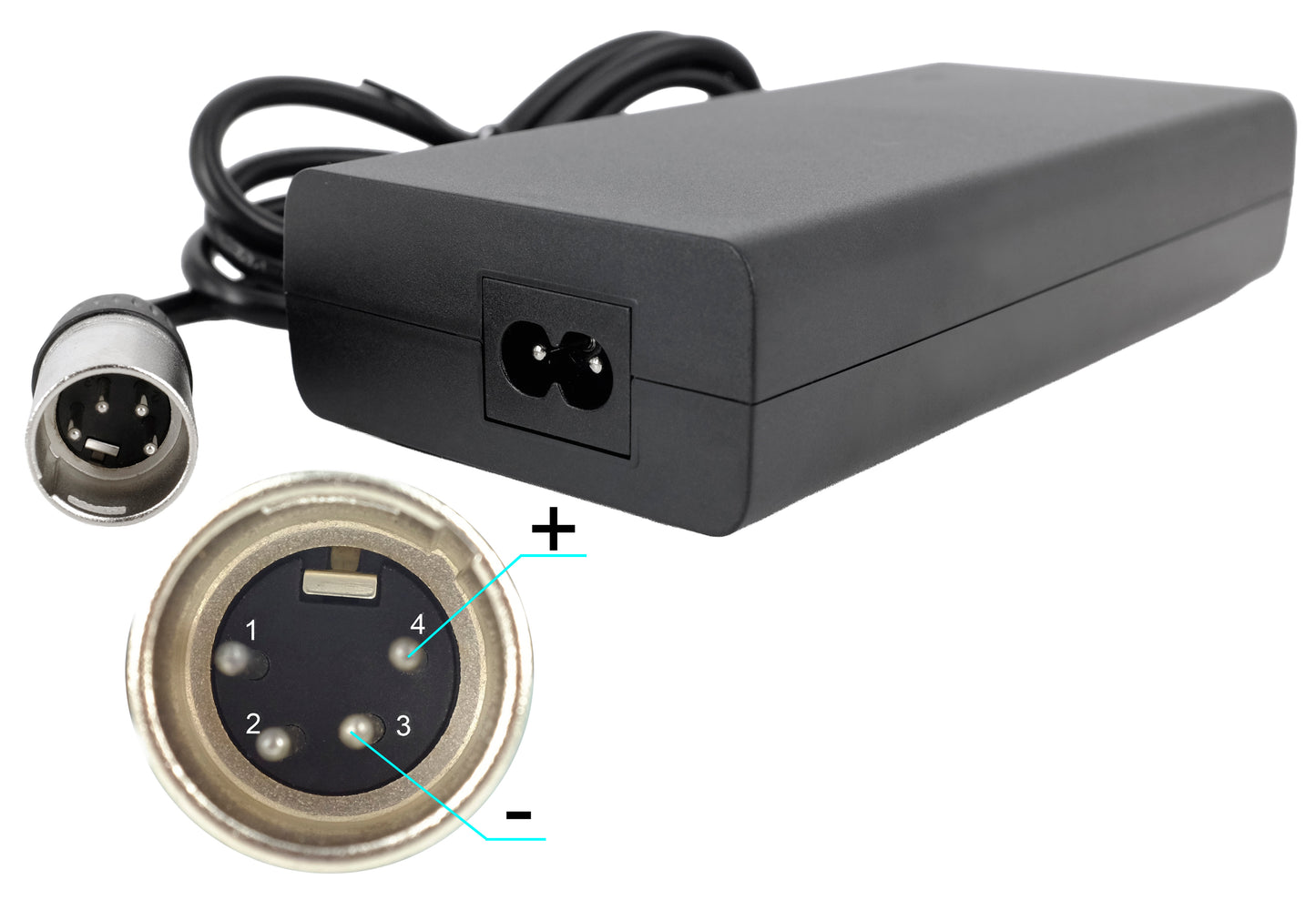 42V 3A E-Bike Battery Charger (4-Pin XLR) for Derby Cycle Impulse 1.0 & 2.0 System | Compatible with Kalkhoff, Raleigh, Gazelle | Fast Replacement Charger