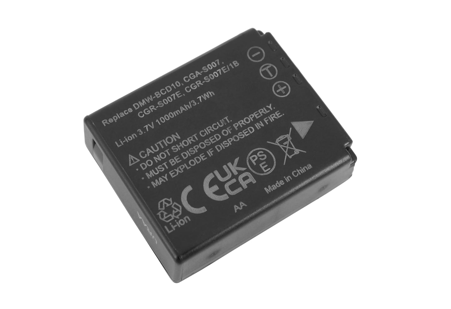 Batteria di ricambio per fotocamera digitale per PANASONIC DMC-TZ4, DMC-TZ5, DMC-TZ11, DMC-TZ15, Lumix DMC-TZ4K, DMC-TZ4S, DMC-TZ5A, DMC-TZ5K, DMC-TZ5S, DMC-TZ11GK, DMC-TZ15GK, DMC-TZ50, DMC-TZ50S, PANASONIC Lumix DMC-TZ1, DMC-TZ2, DMC-TZ3 Series