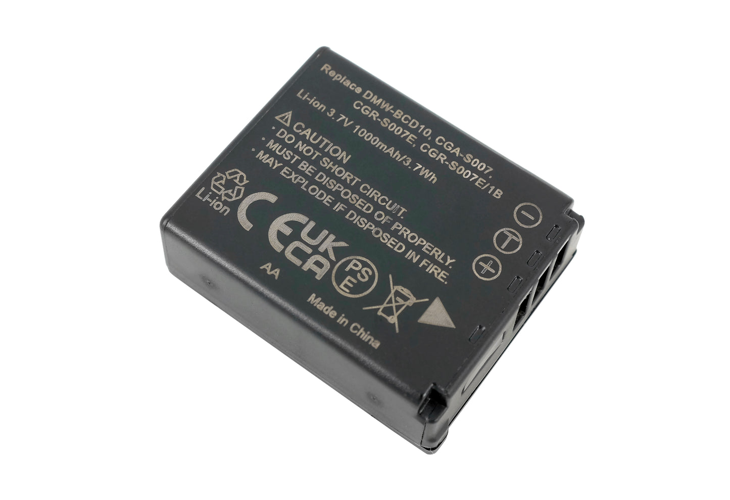 Batteria di ricambio per fotocamera digitale per PANASONIC DMC-TZ4, DMC-TZ5, DMC-TZ11, DMC-TZ15, Lumix DMC-TZ4K, DMC-TZ4S, DMC-TZ5A, DMC-TZ5K, DMC-TZ5S, DMC-TZ11GK, DMC-TZ15GK, DMC-TZ50, DMC-TZ50S, PANASONIC Lumix DMC-TZ1, DMC-TZ2, DMC-TZ3 Series