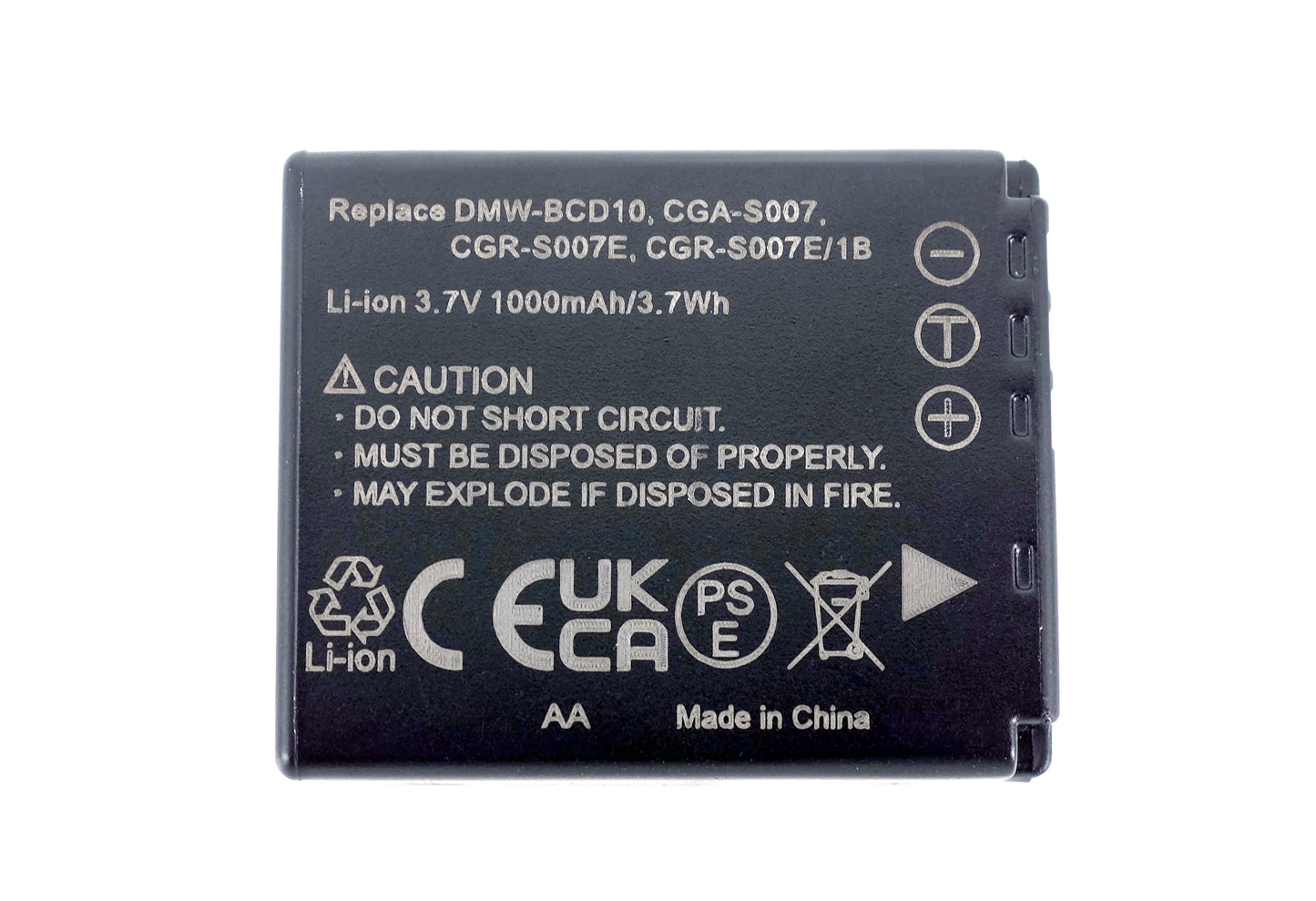Batteria di ricambio per fotocamera digitale per PANASONIC DMC-TZ4, DMC-TZ5, DMC-TZ11, DMC-TZ15, Lumix DMC-TZ4K, DMC-TZ4S, DMC-TZ5A, DMC-TZ5K, DMC-TZ5S, DMC-TZ11GK, DMC-TZ15GK, DMC-TZ50, DMC-TZ50S, PANASONIC Lumix DMC-TZ1, DMC-TZ2, DMC-TZ3 Series