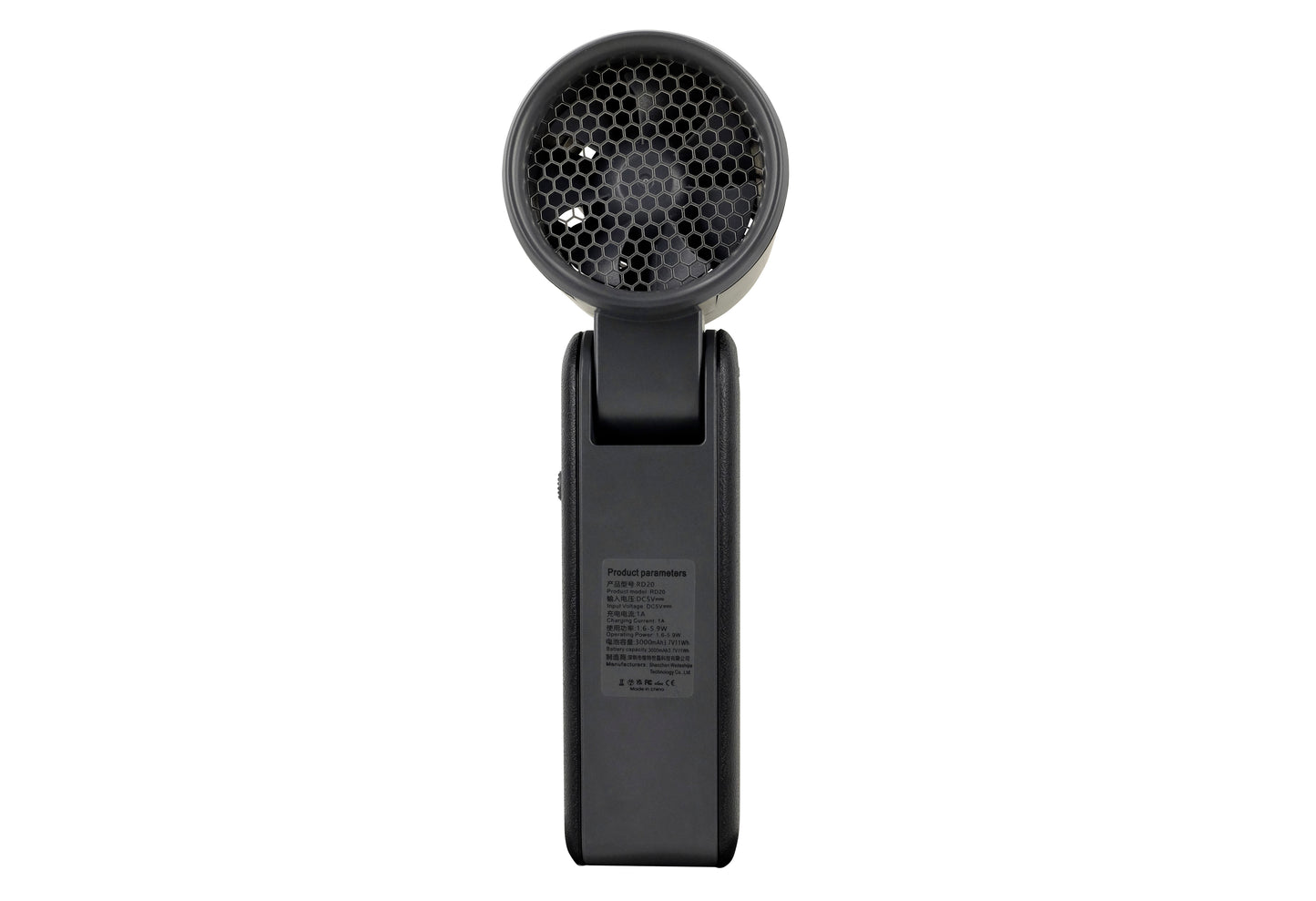 3-in-1 Handheld-Kühlventilator mit Eisplatte & 100-Stufen-Turbowind | 3000mAh Faltbarer Nackenventilator mit LED-Display | Tragbarer Mini-Ventilator mit Halbleiter-Sofortkühlung
