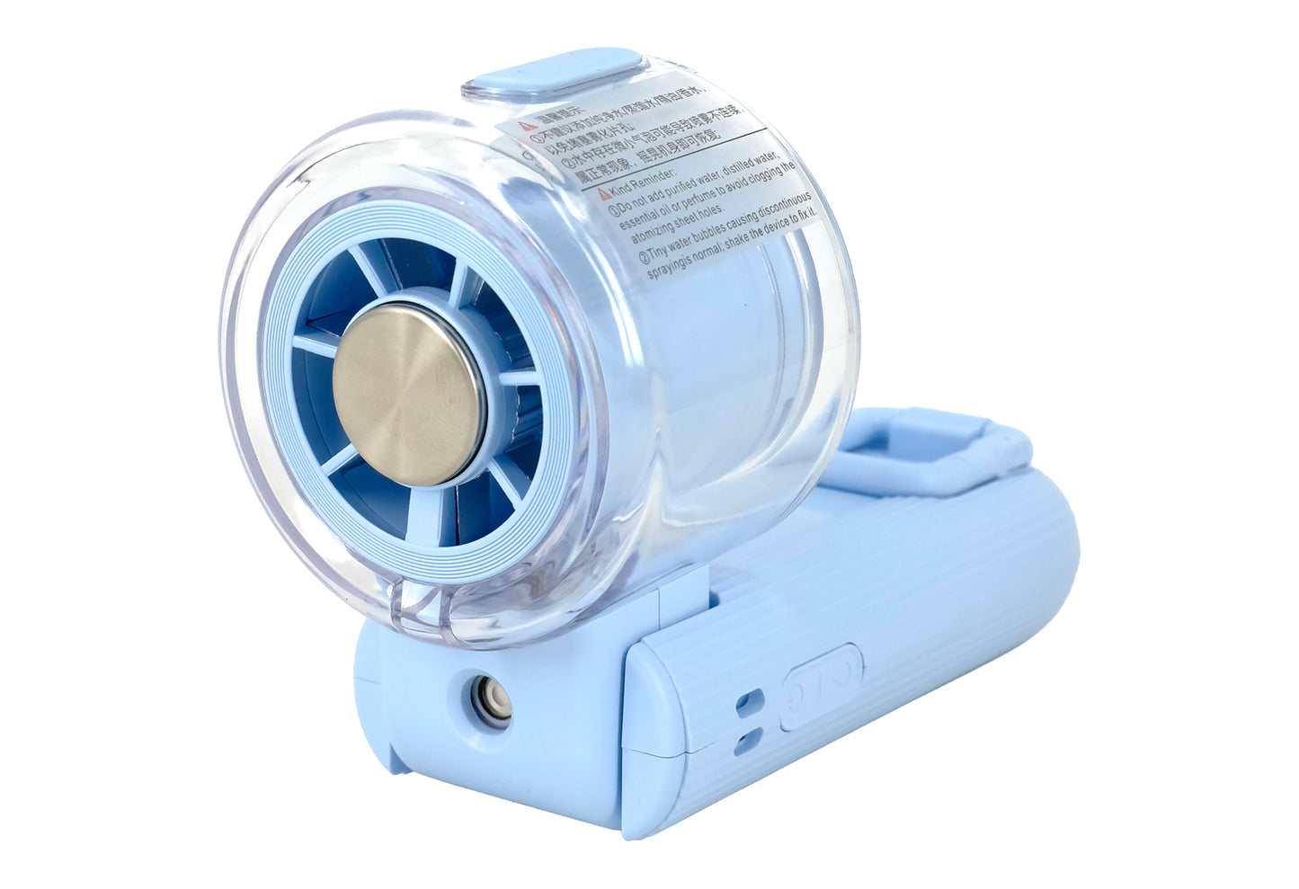 3-in-1 Handheld Fan with Semiconductor Cooling, Water Mist & Turbo Wind | 3600mAh Foldable Portable Fan