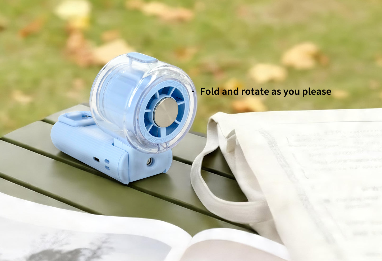 3-in-1 Handheld Fan with Semiconductor Cooling, Water Mist & Turbo Wind | 3600mAh Foldable Portable Fan