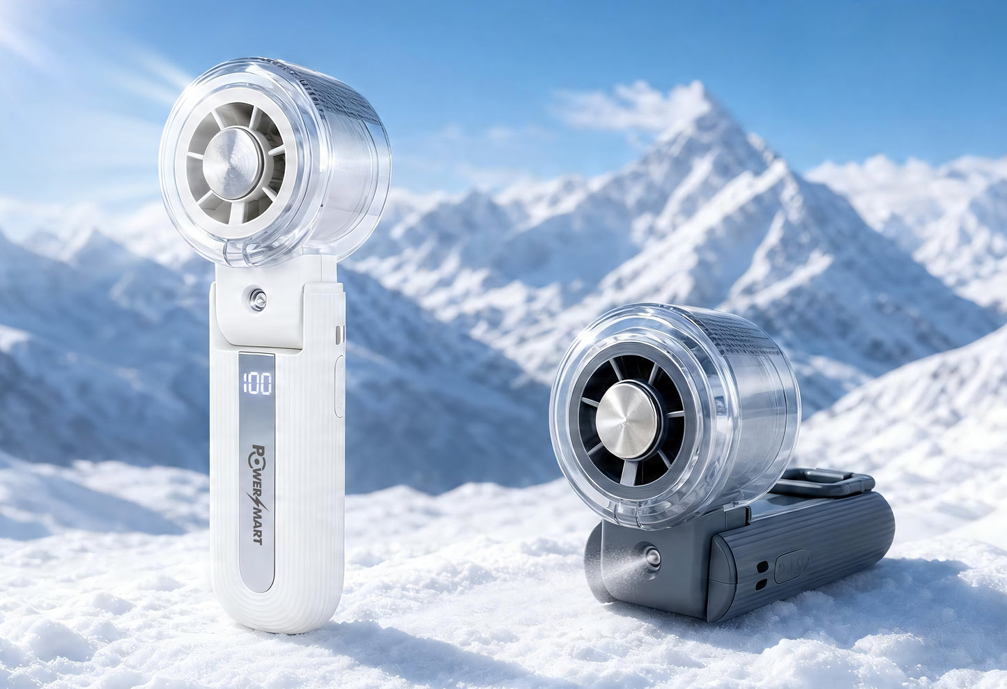 3-in-1 Handheld Fan with Semiconductor Cooling, Water Mist & Turbo Wind | 3600mAh Foldable Portable Fan