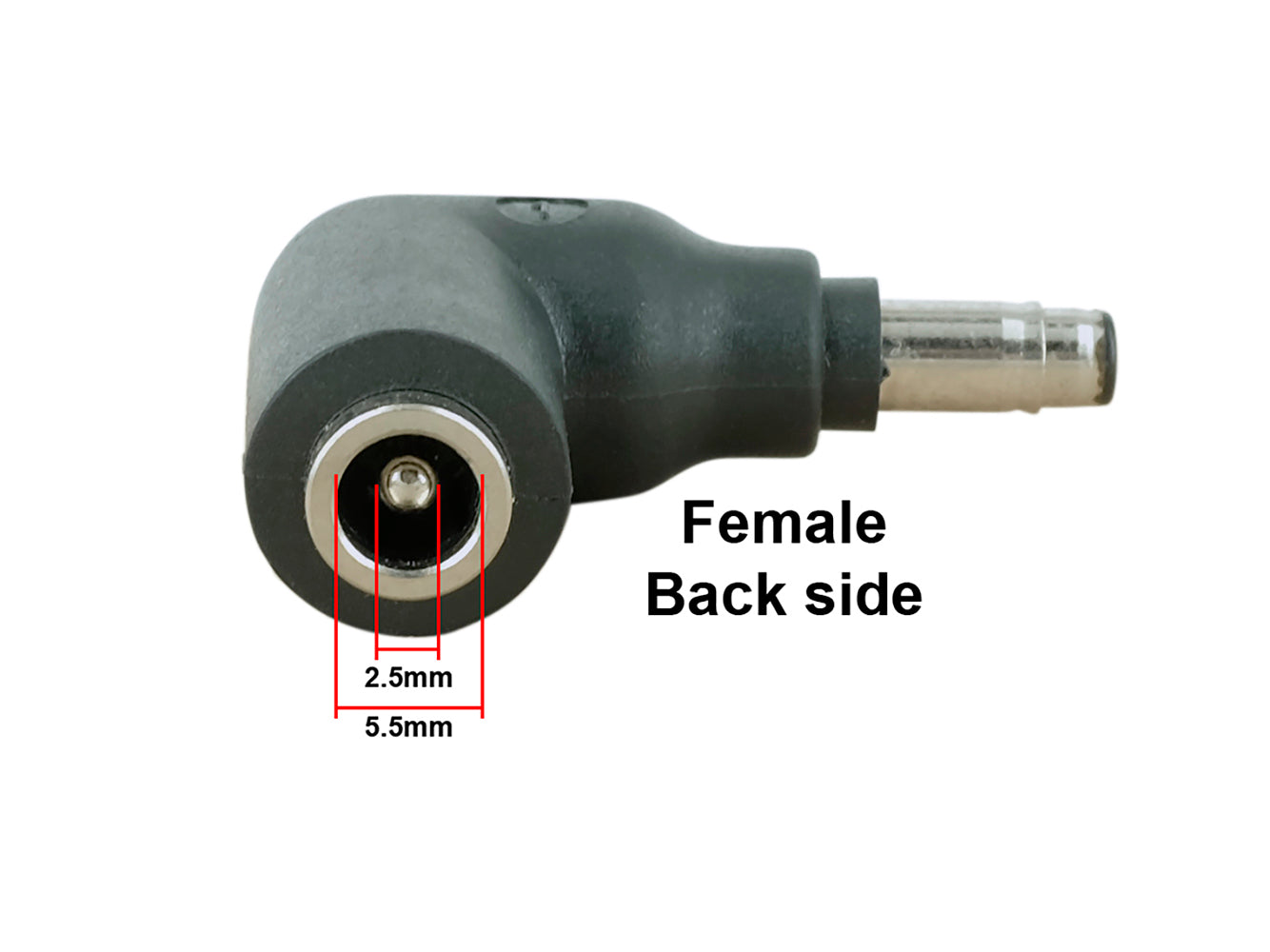 Punta del connettore C1 - Connettore maschio 4,0 x 1,75 mm con jack femmina 5,5 x 2,5 mm