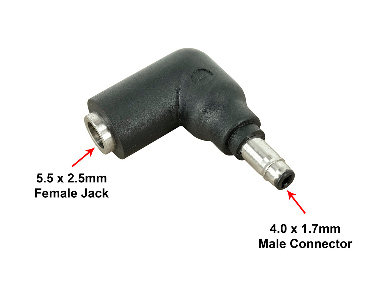 Punta del connettore C1 - Connettore maschio 4,0 x 1,75 mm con jack femmina 5,5 x 2,5 mm