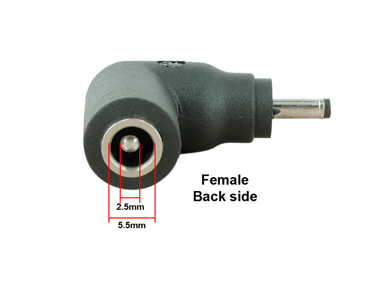 Punta del connettore C31 - Connettore maschio da 3,0 x 1,1 mm a jack femmina da 5,5 x 2,5 mm
