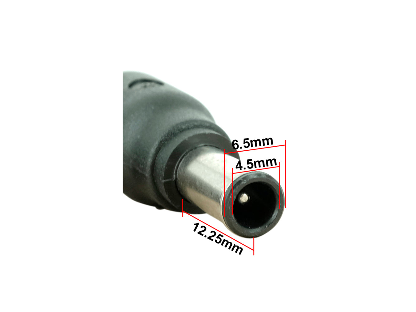 Punta del connettore di alimentazione CC C6 - Connettore maschio da 6,5 x 4,5 mm con pin centrale a jack femmina da 5,5 x 2,5 mm