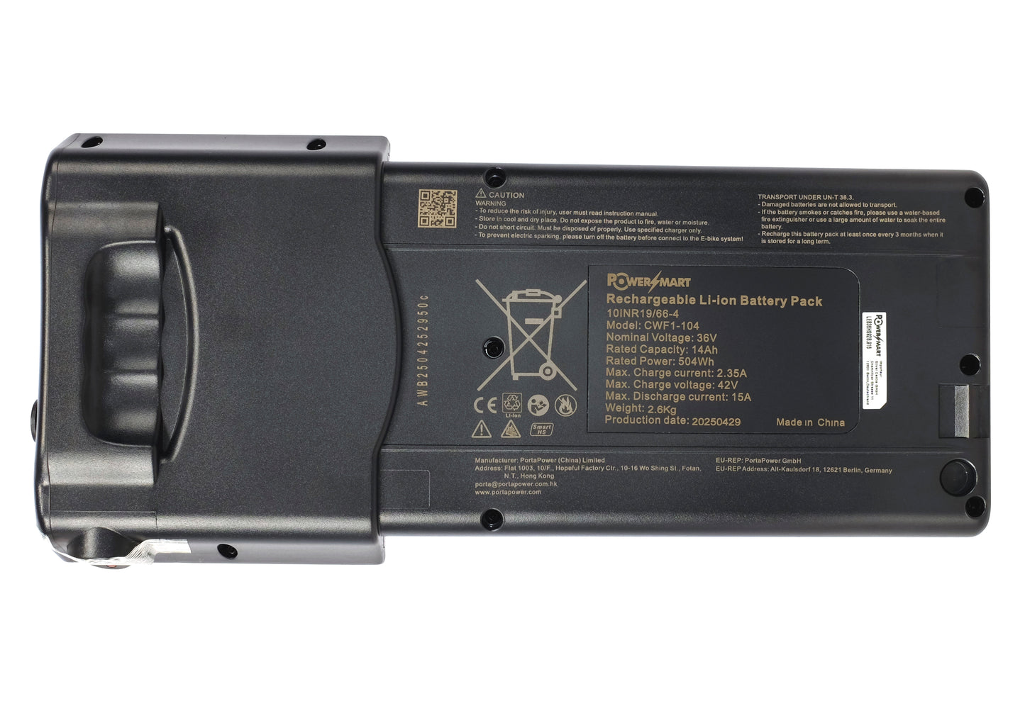 36V 11.6Ah 418Wh e-bike battery for Allegro 20 Zoll Elektro Faltrad, E-Plus Breeze 26 inch Ladies, MIFA Move CRS 100, Paris Max N8R