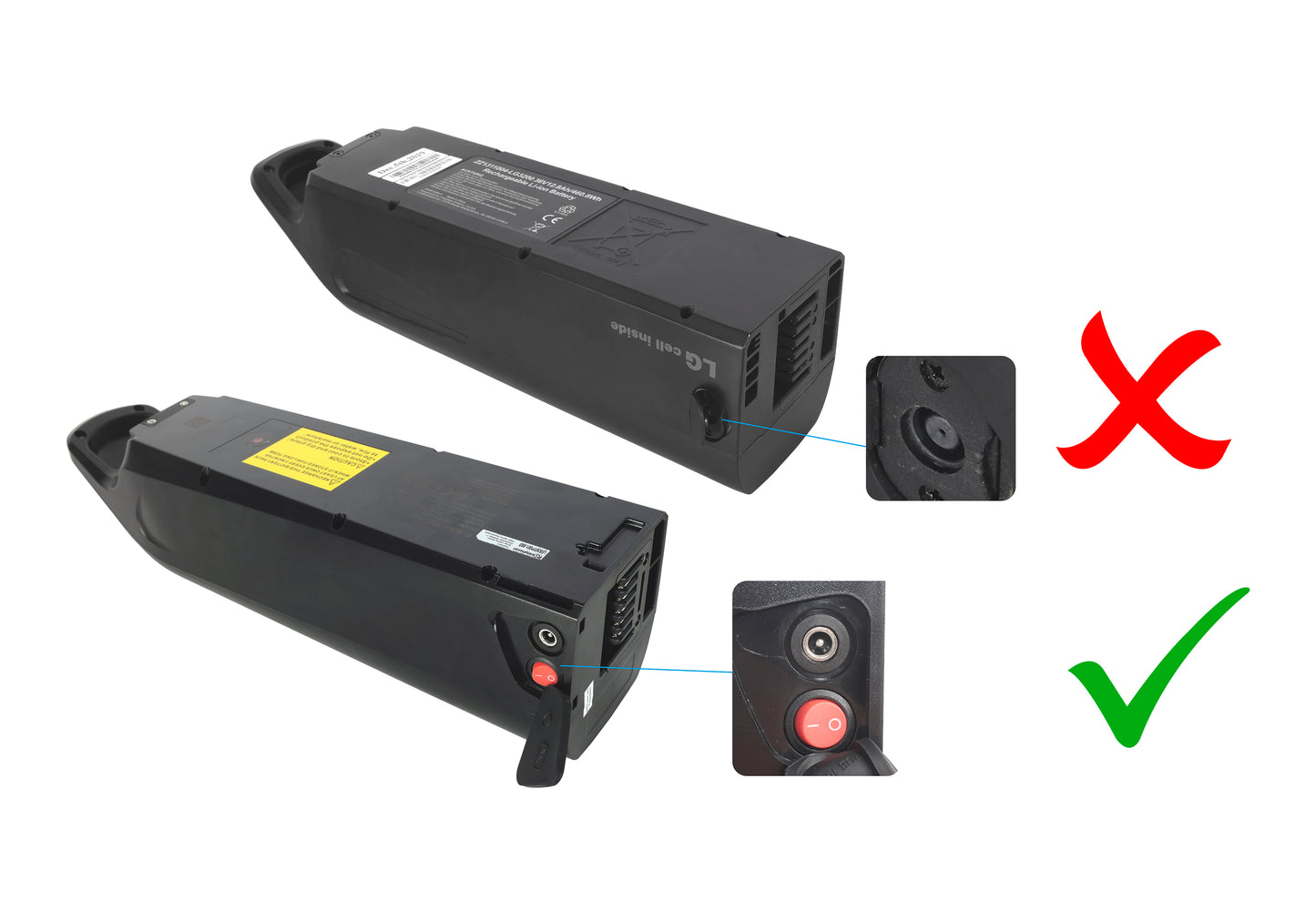36V 14,5Ah/522Wh E Bike Akku für Agogs Gust (2018), Gust Woman (2018)