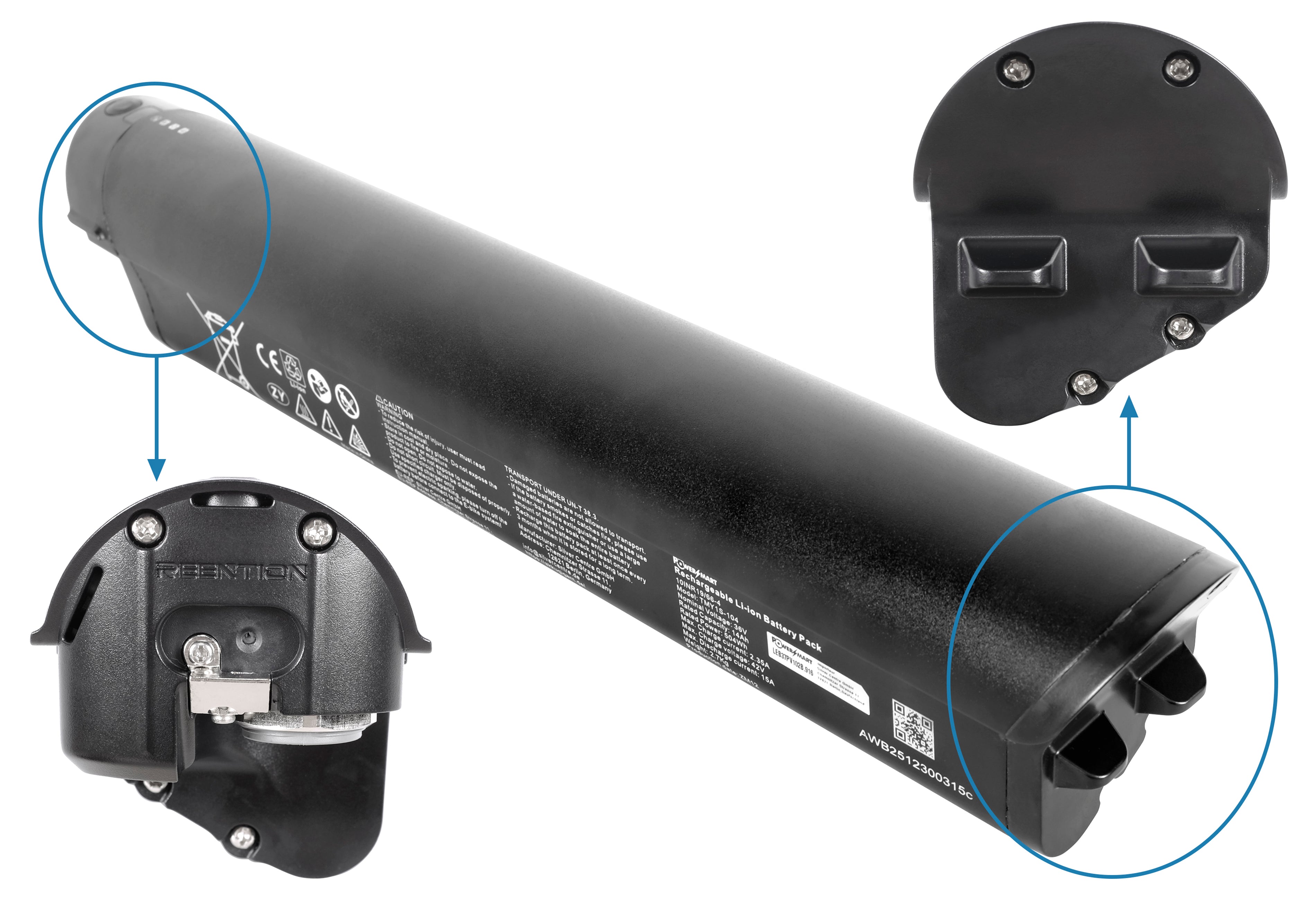 jeep trekking e-bike tmr 7000 test 36V 11.6Ah/504Wh battery for Jeep Trekking E-Bikes TLR 7010, TMR 7000,–  PowerSmart