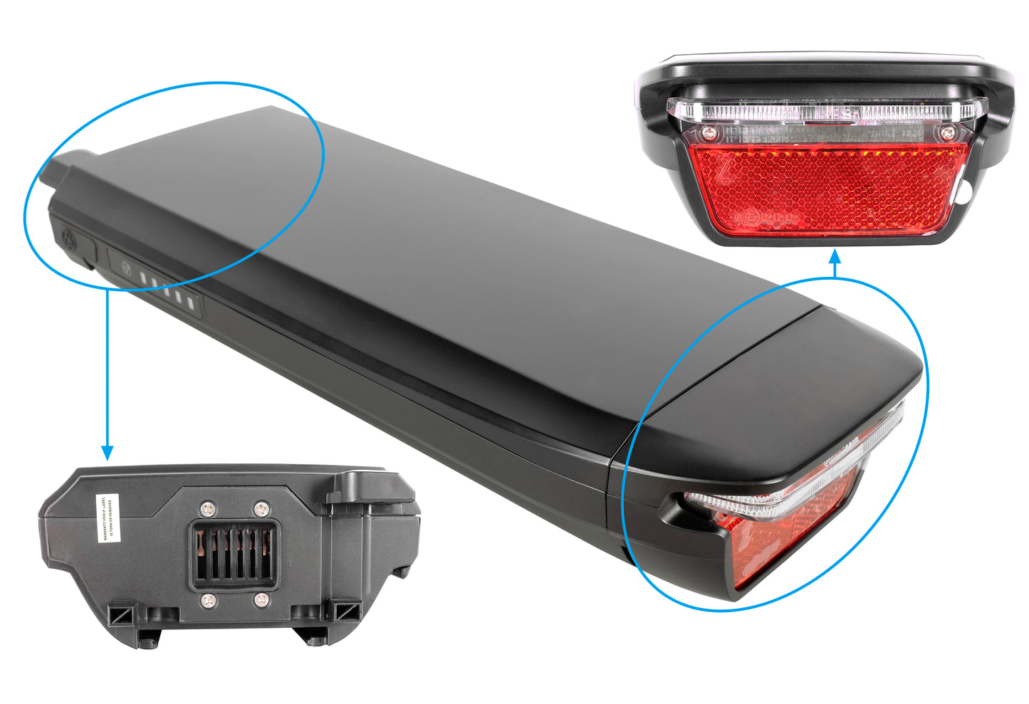 Batterie de vélo électrique 36 V - 16 Ah/576 Wh Canbus Bafang, batterie de remplacement pour Freebike Manhattan (2023-2024) avec moteur Bafang Middle