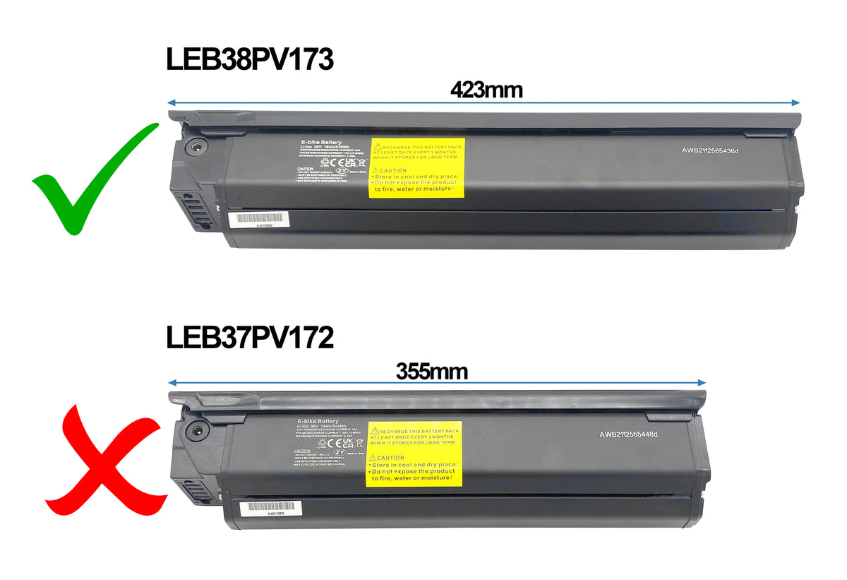 Batería de iones de litio de 36 V, 16 Ah/576 Wh para bicicleta eléctrica
