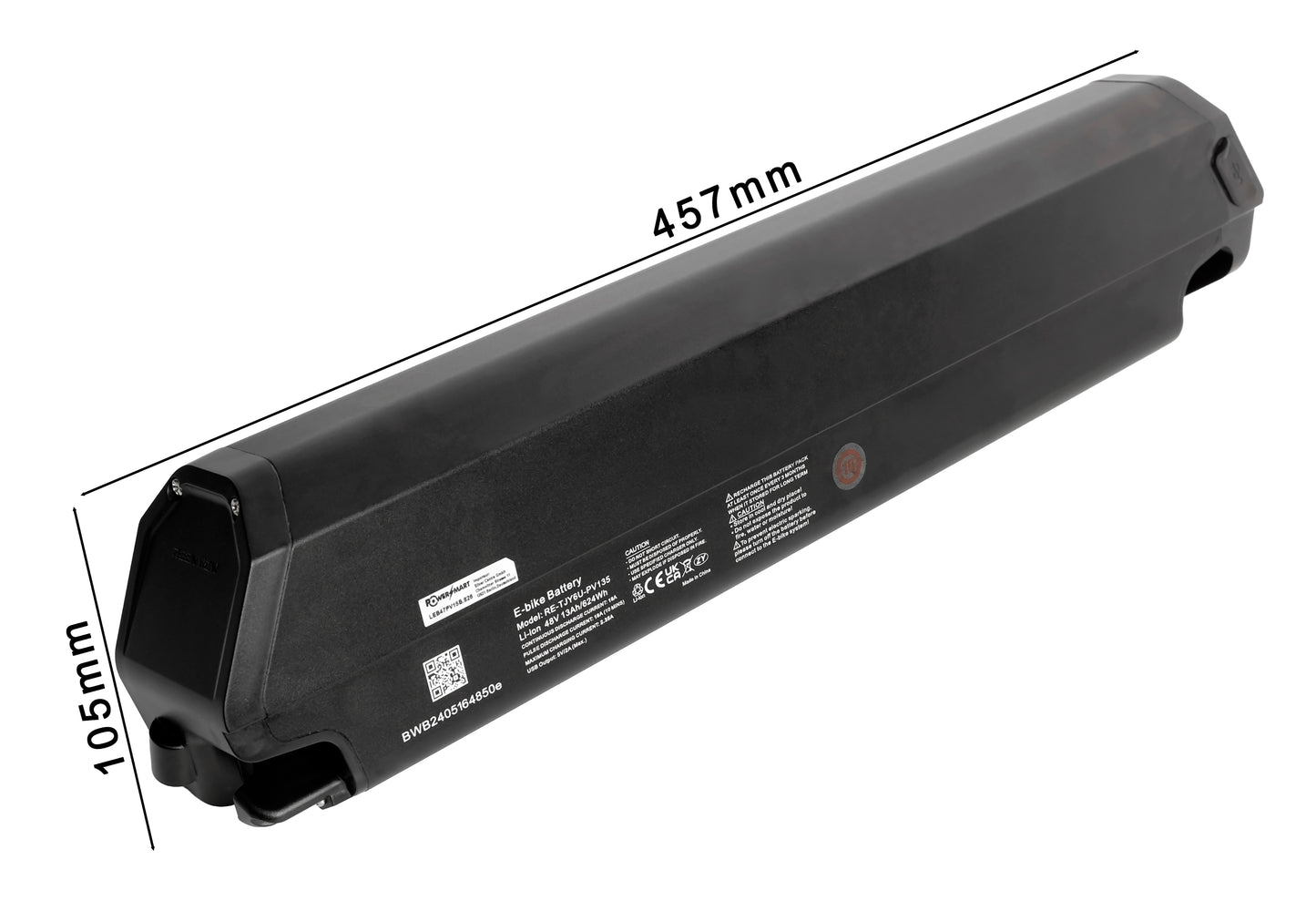 Aventon E Bike Battery Li-Ion 48V - 13Ah/624Wh, Replacement for Aventon Pace 500