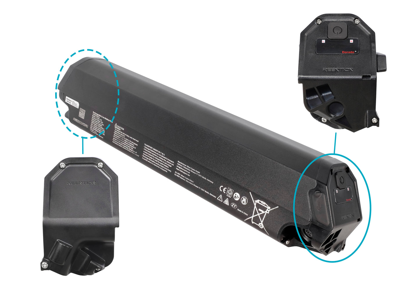 Llobe Electric Bike Battery Li-Ion 48V - 17.5Ah/840Wh, Replacement for LLobe Voga Bianco