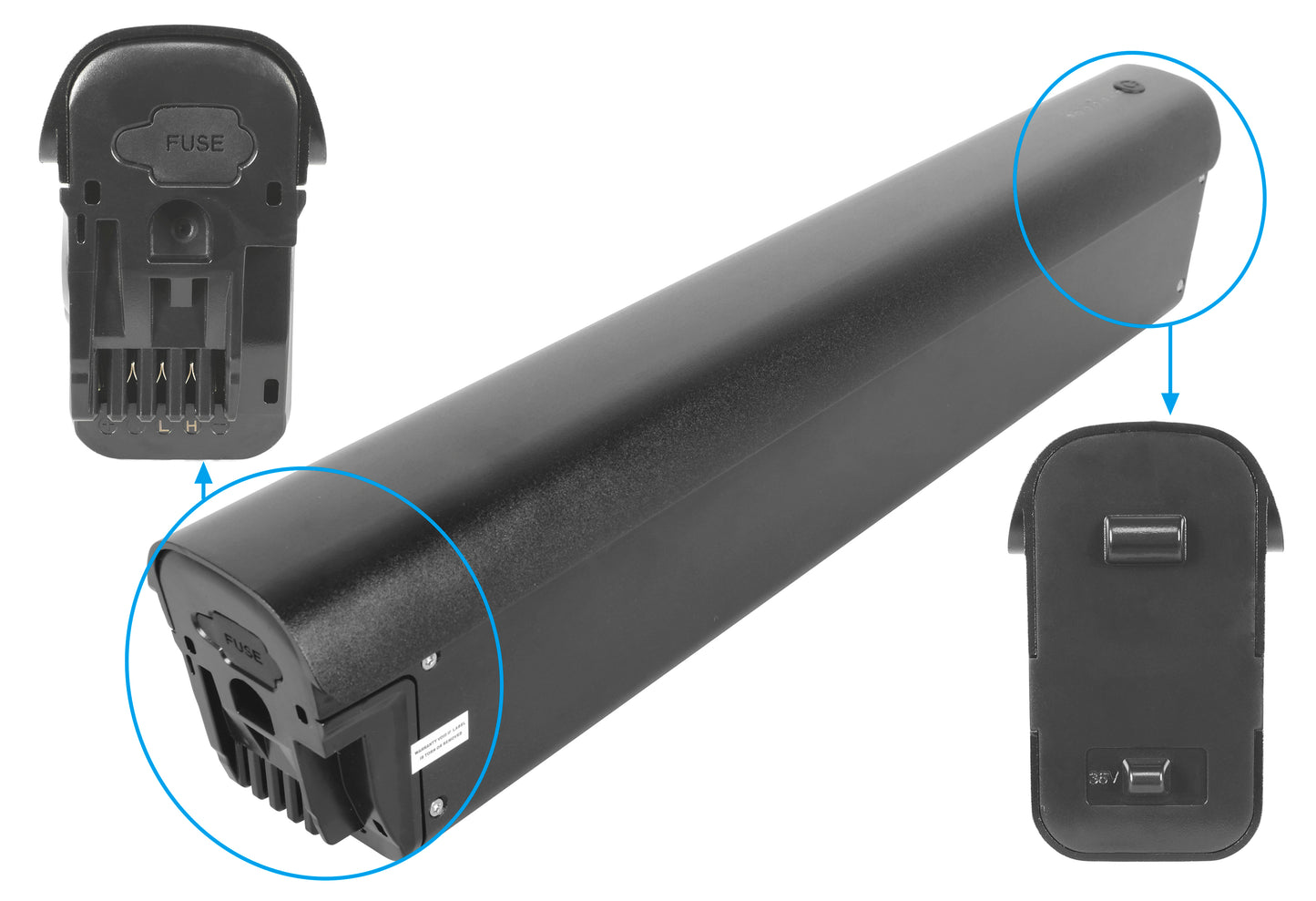 36V 14Ah / 504 Wh Battery for Qwic Urban FN7, FN7 Lite, R1 belt, RD9