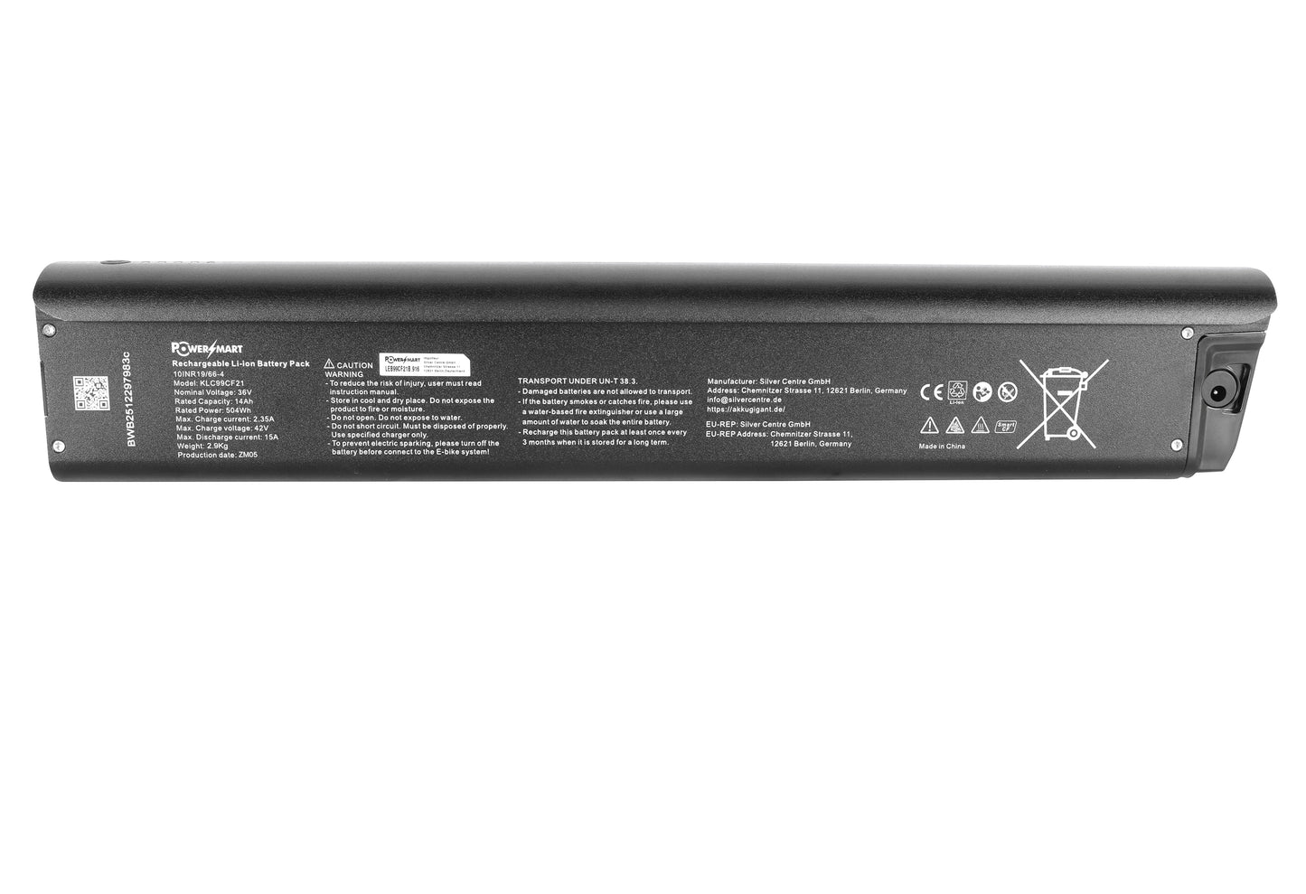 Batería de repuesto para bicicleta eléctrica Devron 28426 con motor central Bafang