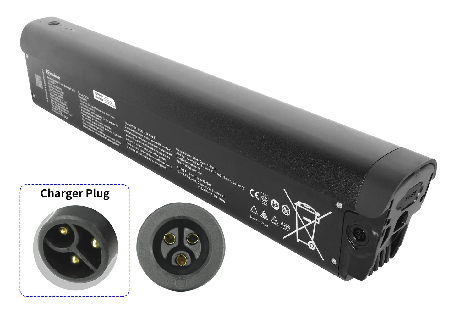 Qwic Premium E-Bike Vervangende Accu 36V 15Ah Geschikt voor MN7 & MD9