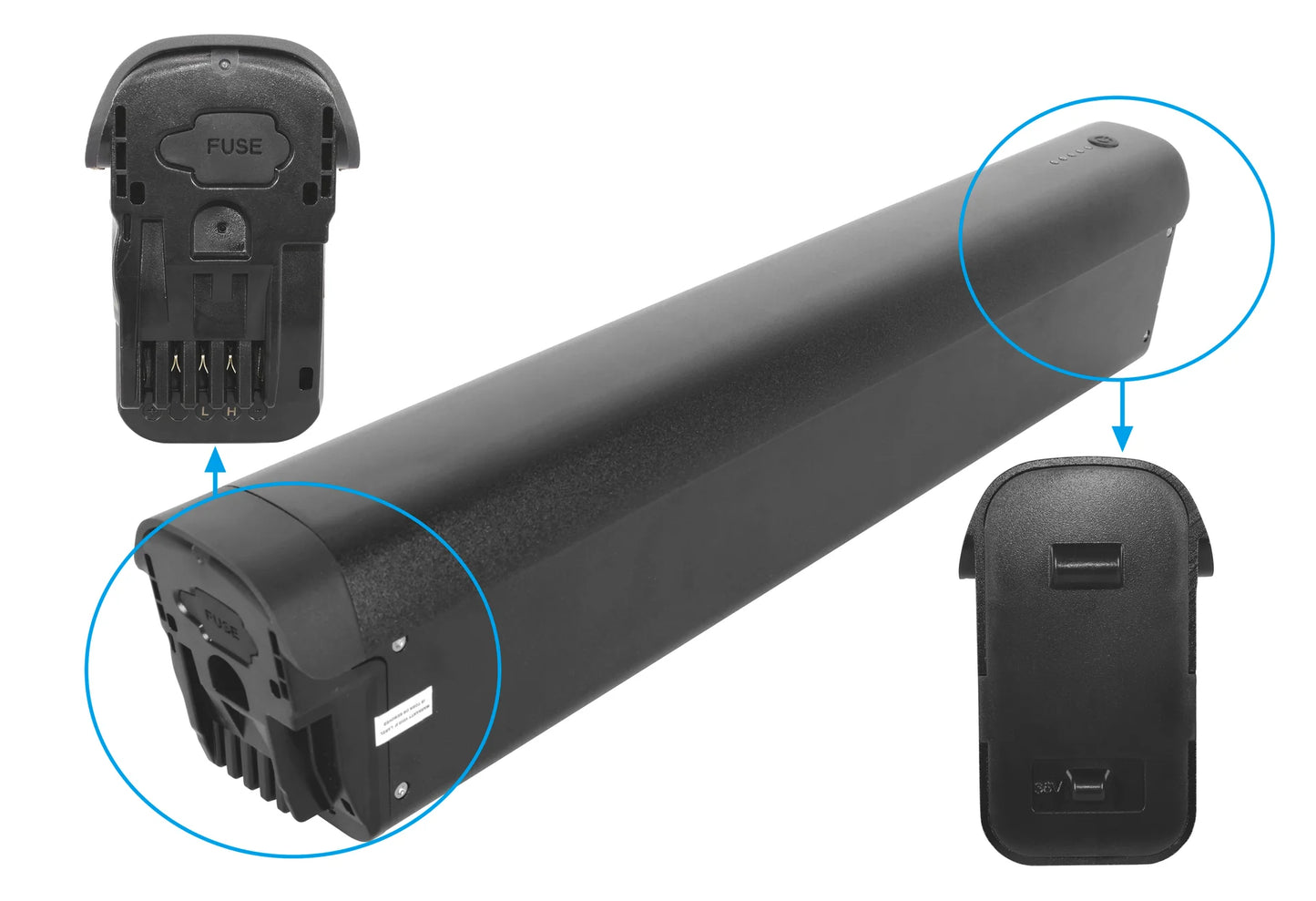 Qwic Premium E-Bike Vervangende Accu 36V 15Ah Geschikt voor MN7 & MD9