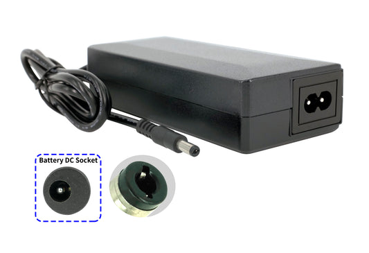 Caricabatterie alimentatore CA 42V 36V 2A per monopattini elettrici/biciclette elettriche/monopattini autobilancianti, jack CC 5,5 x 2,5 mm