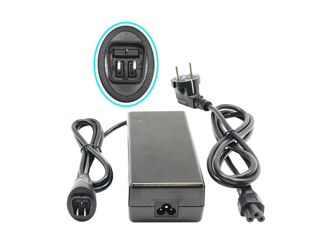 Caricabatterie 42V 2A per batteria Phylion E-Bike da 36V, spina Phylion ovale a 3 pin