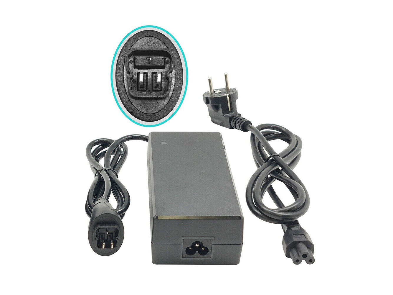 Caricabatterie 42V 2A per batteria Stella E-Bike da 36V, spina Stella ovale a 3 pin