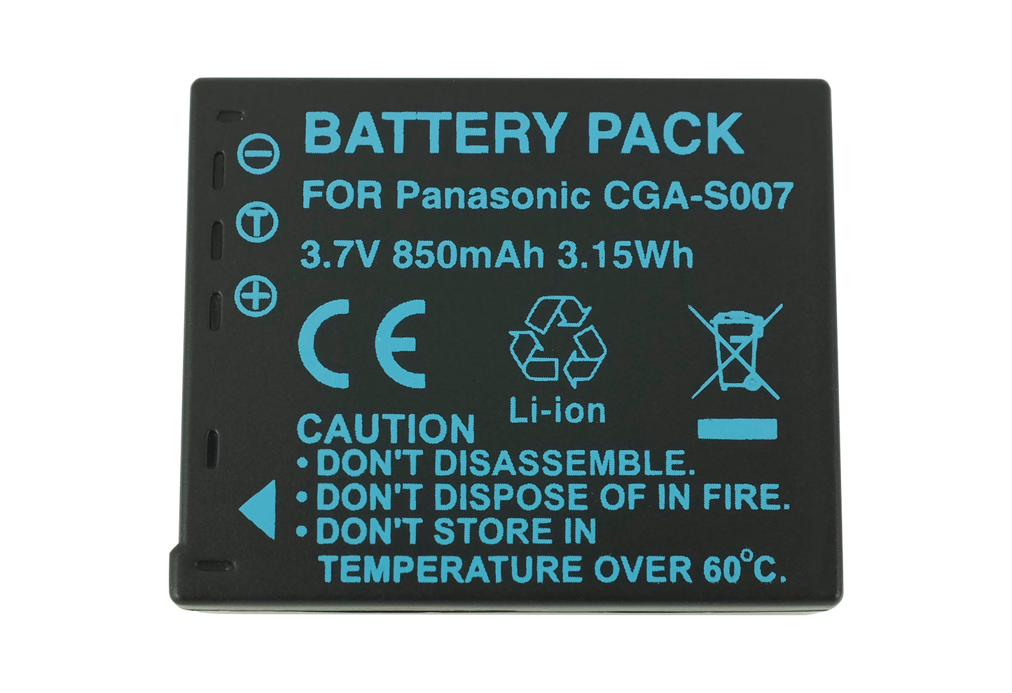 Batteria di ricambio per fotocamera digitale per PANASONIC DMC-TZ4, DMC-TZ5, DMC-TZ11, DMC-TZ15, Lumix DMC-TZ4K, DMC-TZ4S, DMC-TZ5A, DMC-TZ5K, DMC-TZ5S, DMC-TZ11GK, DMC-TZ15GK, DMC-TZ50, DMC-TZ50S, PANASONIC Lumix DMC-TZ1, DMC-TZ2, DMC-TZ3 Series