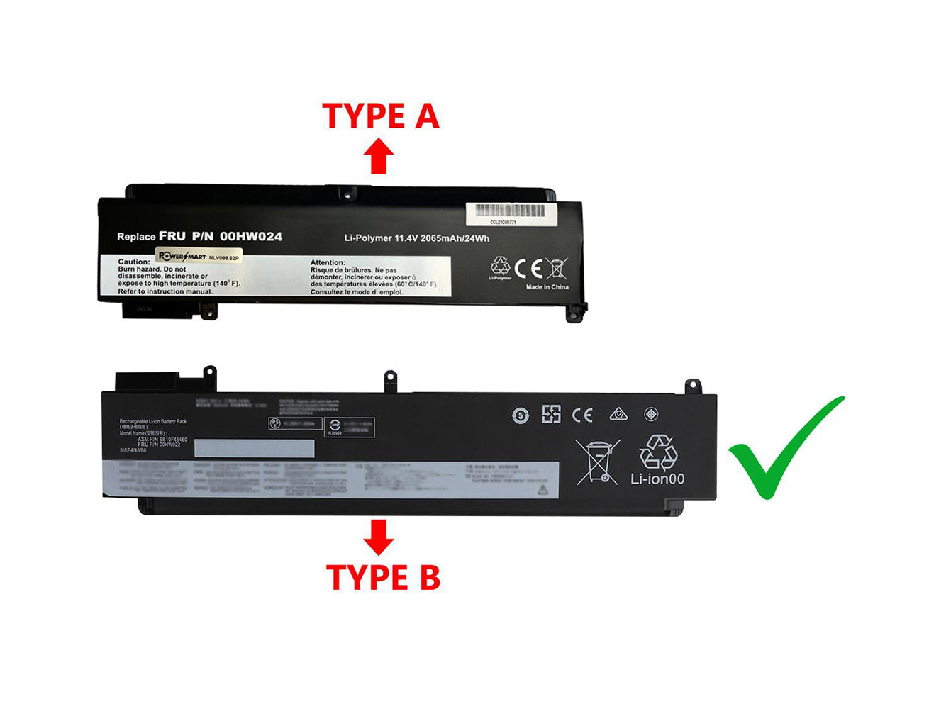 Batteria sostitutiva per laptop LENOVO ThinkPad T460s - 20FA, ThinkPad T460s - 20F9