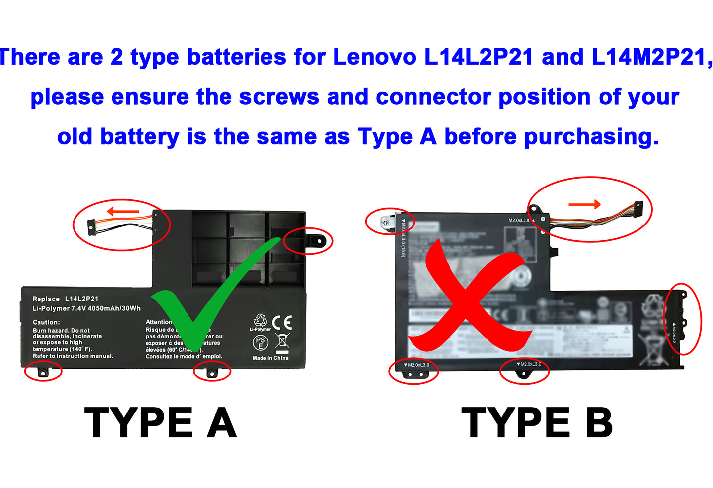 Laptop Battery Replacement for LENOVO Yoga 500-15IBD