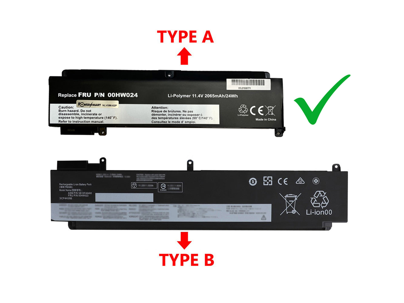 Batteria sostitutiva per laptop LENOVO ThinkPad T470s - 20HF, ThinkPad T470s - 20HG