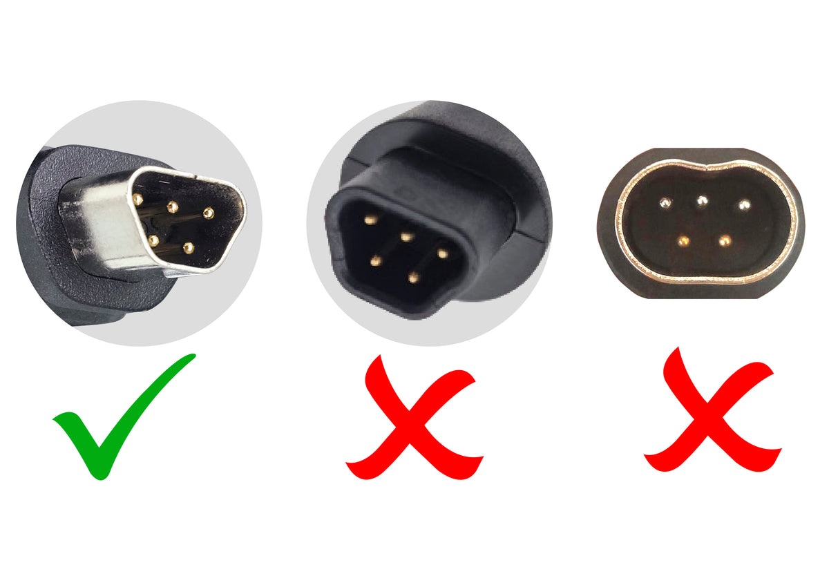 Caricabatterie E‑Bike 42V 2A per Batteria Egoing 36V Li‑Ion – Caricabatterie di Ricambio con Connettore Trapezoidale 5 Pin