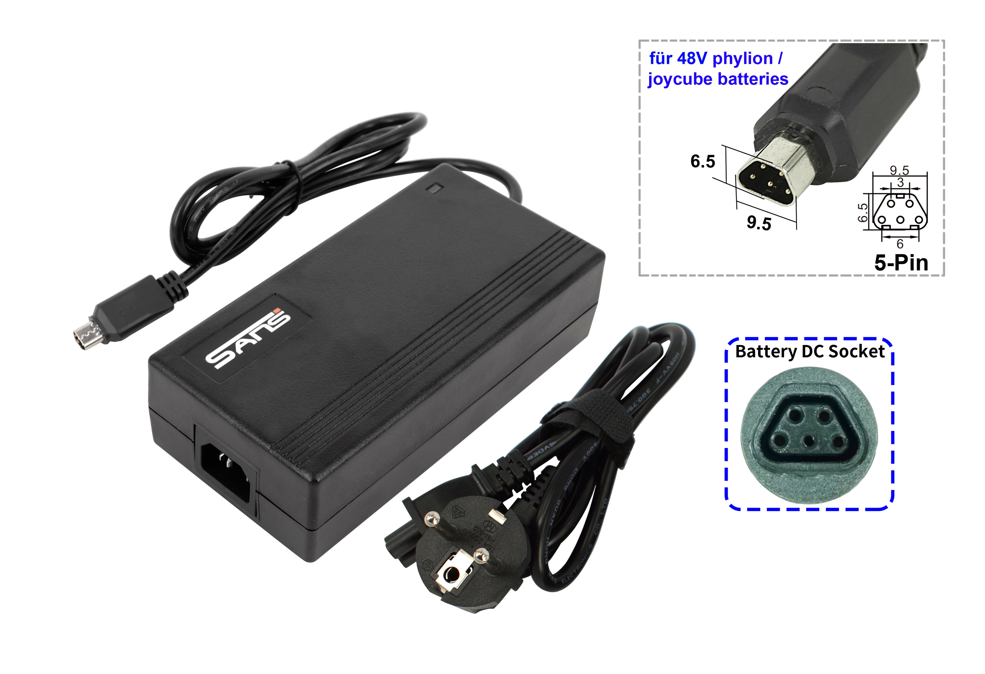 54,6V 2A Ladegerät für 48V Phylion Akkus