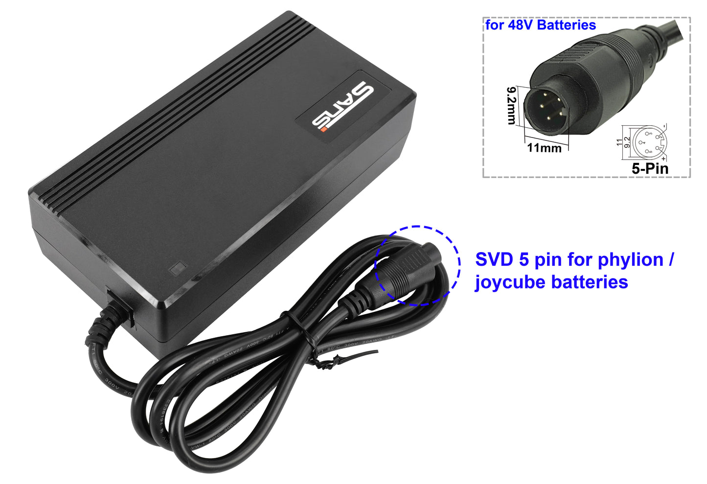 PowerSmart Charger for Joycube SF-06/Wall-ES 48V 2A with 5-pin round
