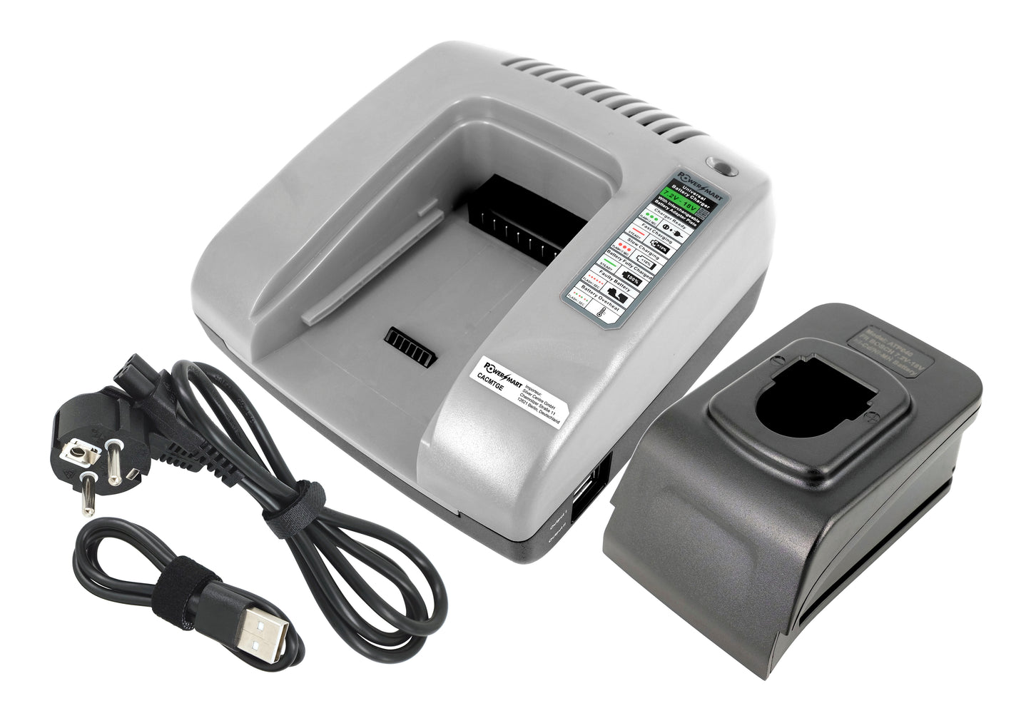 Ladegerät für Elektrowerkzeuge für BOSCH 2 607 335 265, 2 607 335 266, 2 607 335 277, 2 607 335 278, 2 607 335 535, 2 607 335 536, 2 607 335 680, 2 610 909 020, BAT025, BAT026