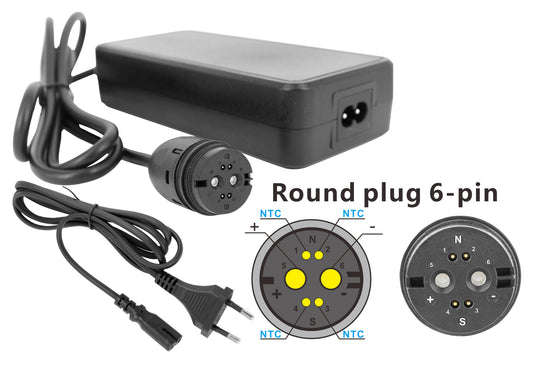 Rosenberger 42V 2A Akkuladegerät mit Stecker, Ladegerät für 36V Rotwild ZEG BMZ Derby Cycle E-Bike Akku