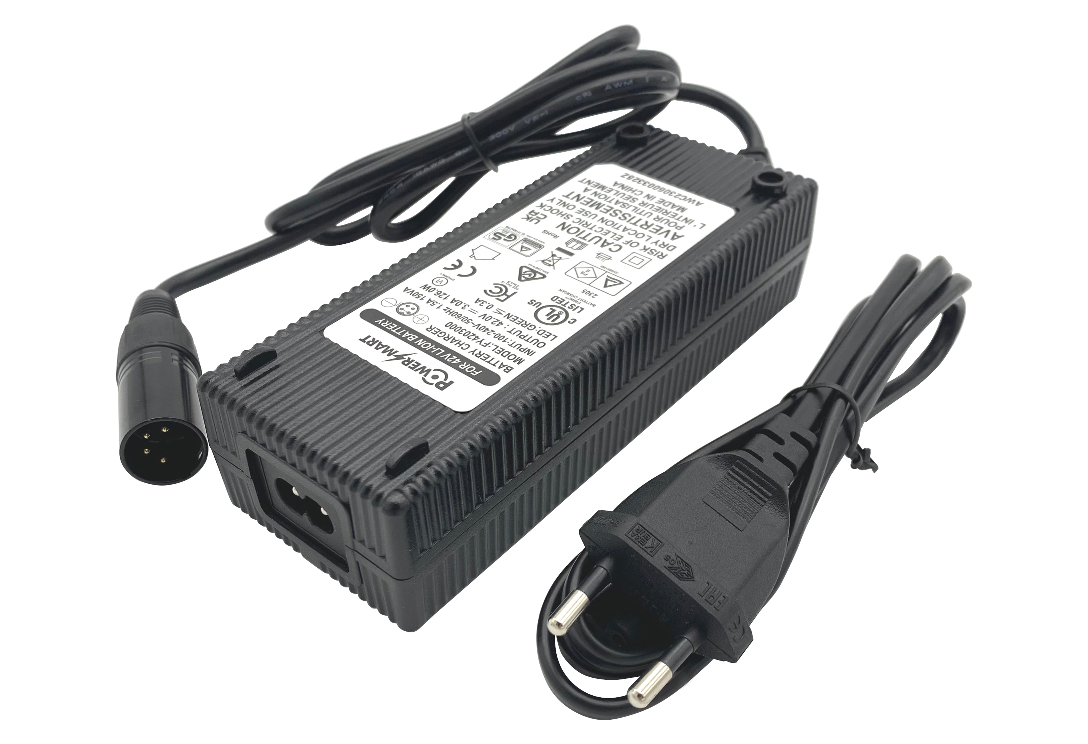 raleigh e bike ladegerät 42V 3A Ebike Battery Charger for RALEIGH Leeds, Dover, Stoker XLR-4– PowerSmart