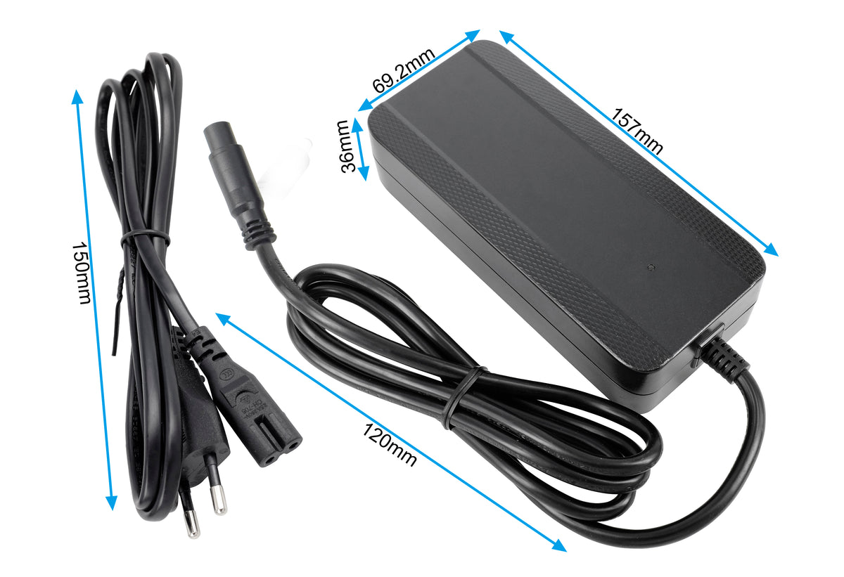 42V 2A E‑Bike Laddare för Greenway YJ145, Puch Basic D7 & Telefunken Alleskunner RC657 – 36V Li‑Ion Batteriladdare med 3‑Pin Kontakt